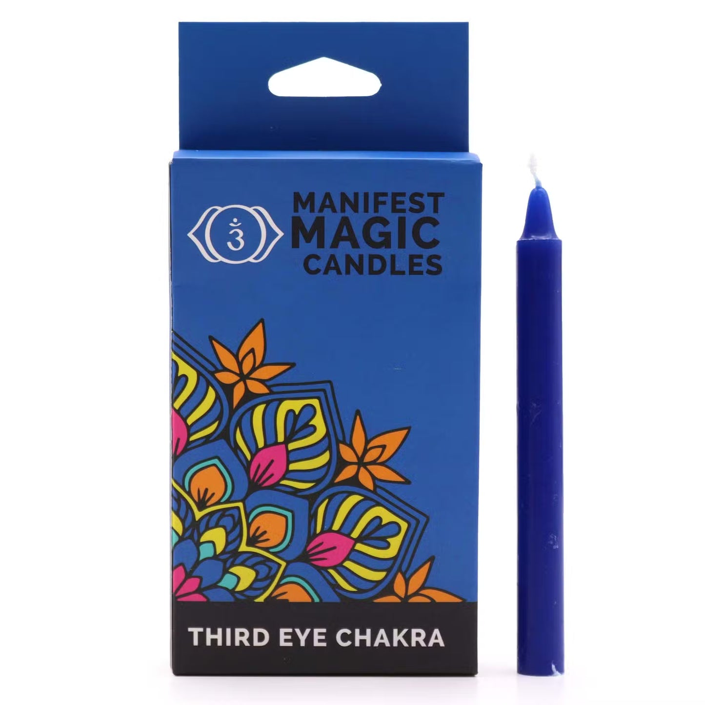 Manifest Spell Candles Third Eye Chakra - Dark Blue (pack of 12)