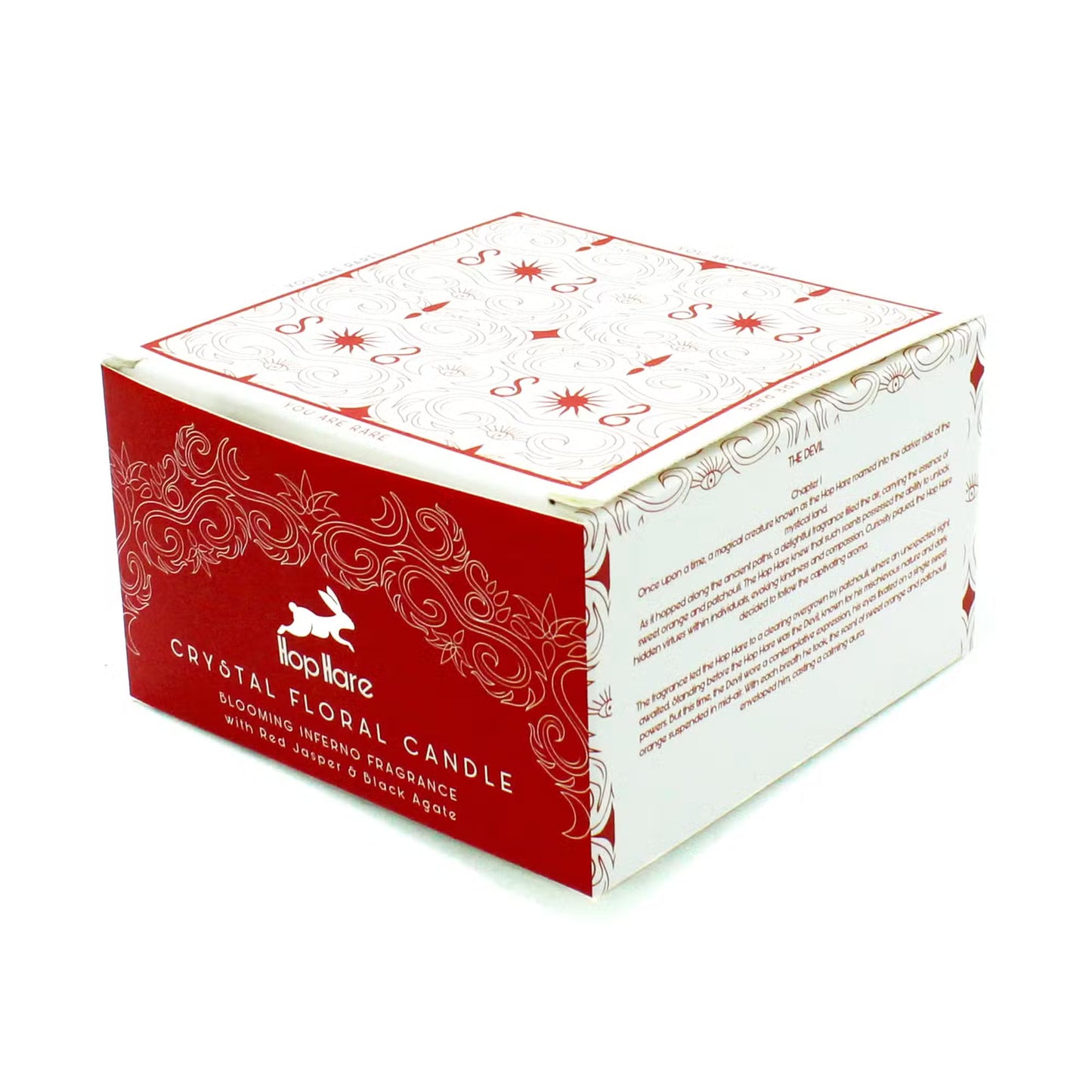 The Devil Crystal Candle - Red Jasper, Black Agate & Patchouli