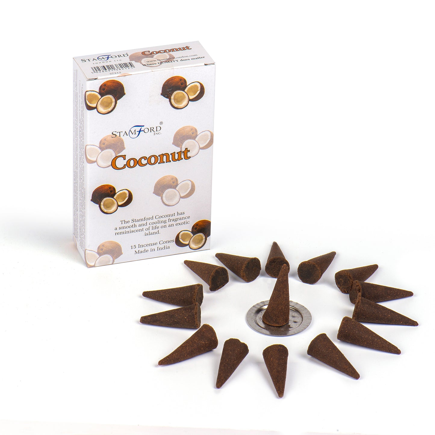 Pack of Stamford Incense Cones - Coconut