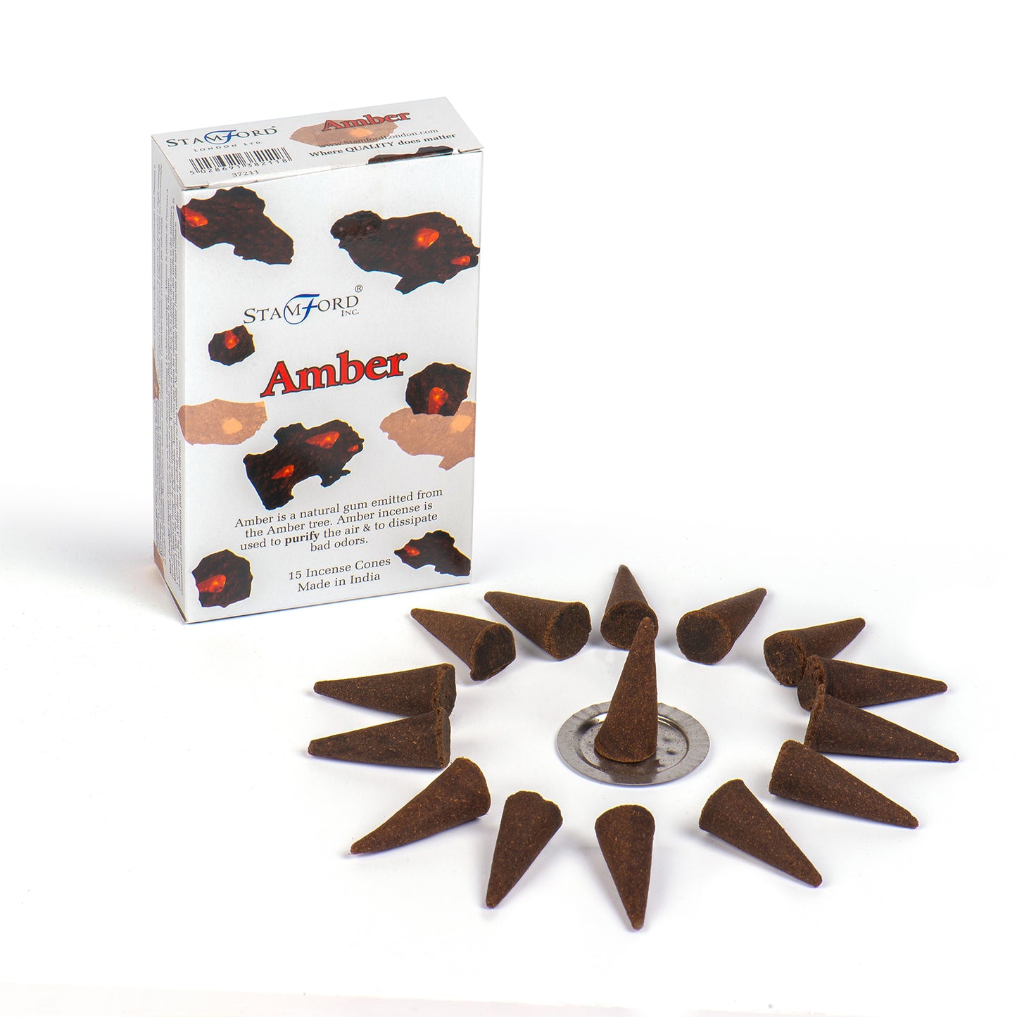 Pack of Stamford Incense Cones - Amber