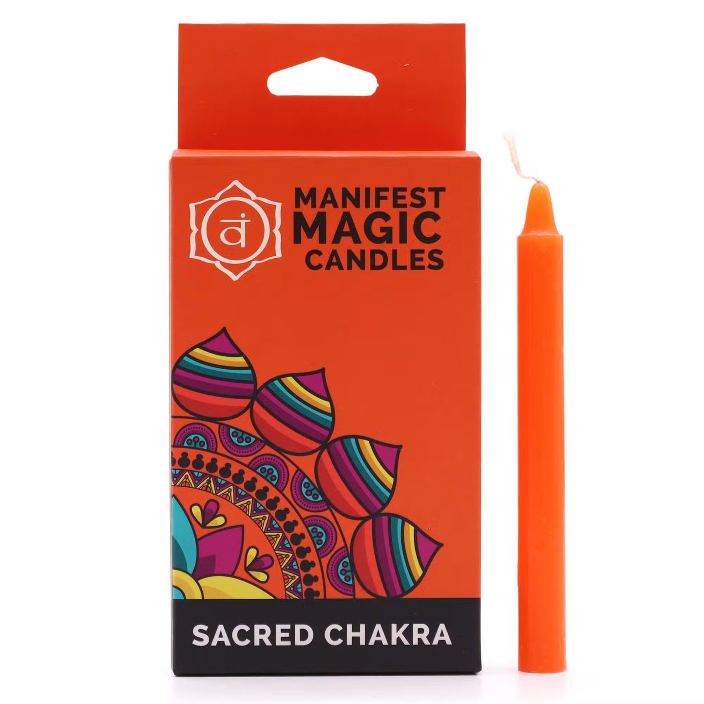 Manifest Spell Candles Sacral Chakra - Orange (pack of 12)