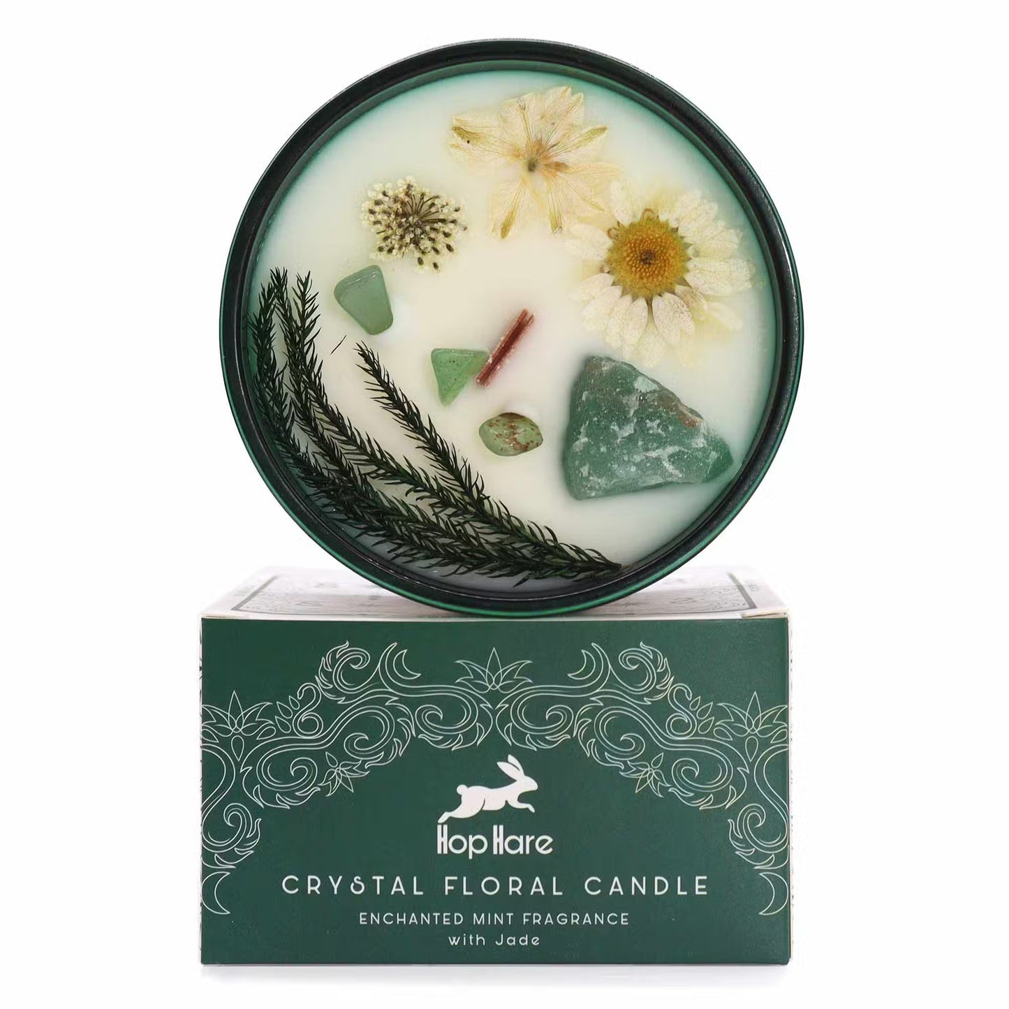 The Magician Crystal Candle - Jade & Mint