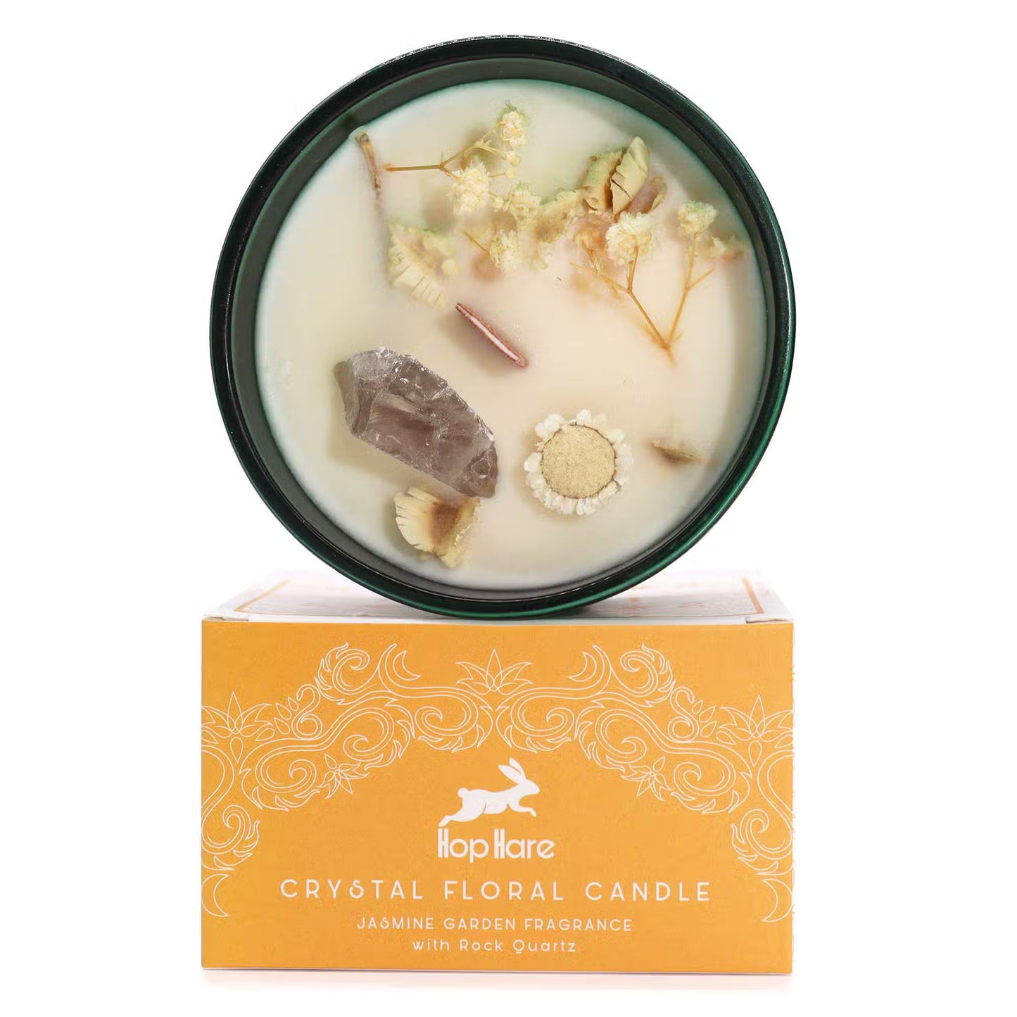 Strength Crystal Candle - Quartz & Jasmine