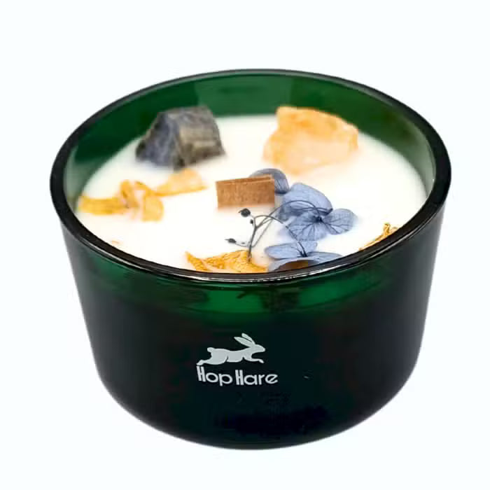 The Sun Crystal Candle - Citrine, Sodalite & Citrus