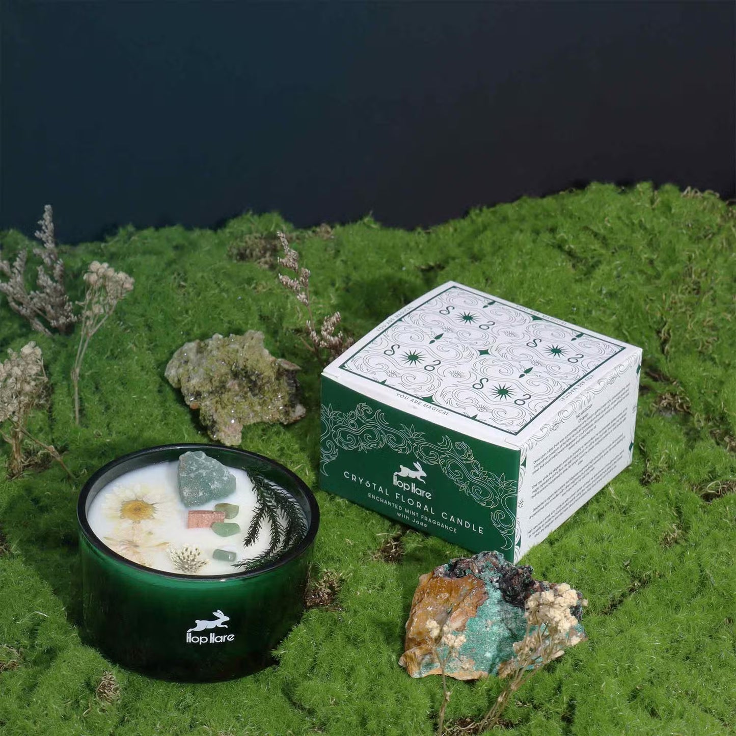 The Magician Crystal Candle - Jade & Mint