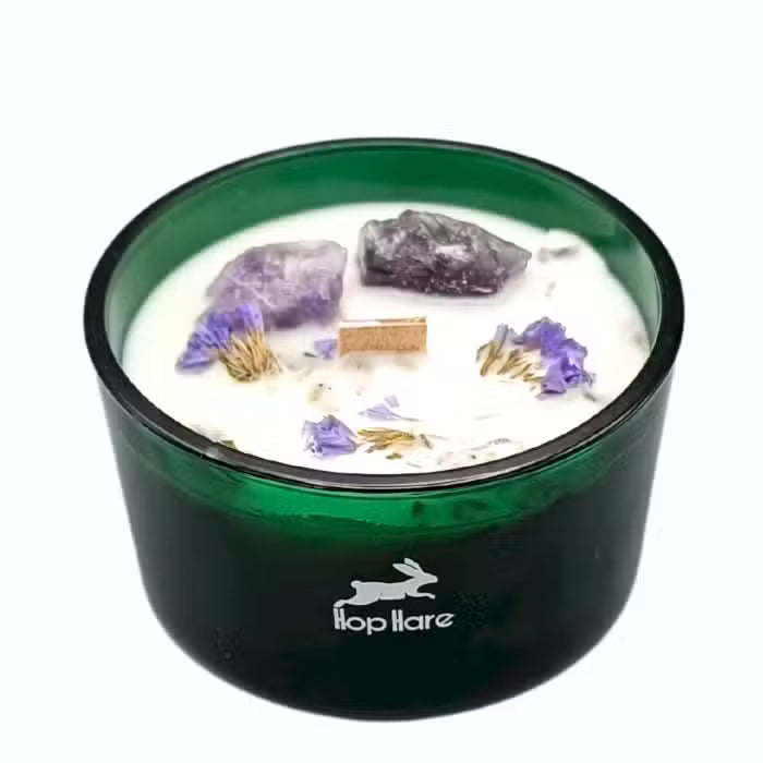 The Moon Crystal Candle - Amethyst & Lavender