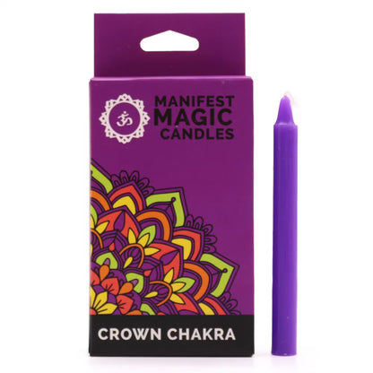 Manifest Spell Candles Crown Chakra - Purple (pack of 12)