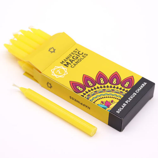 Manifest Spell Candles Solar Plexus Chakra - Yellow (pack of 12)