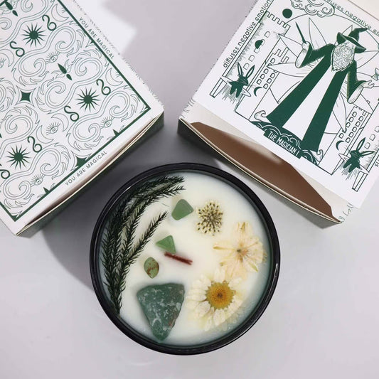 The Magician Crystal Candle - Jade & Mint
