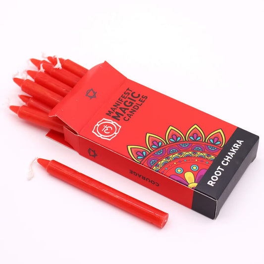 Manifest Spell Candles Root Chakra - Red (pack of 12)