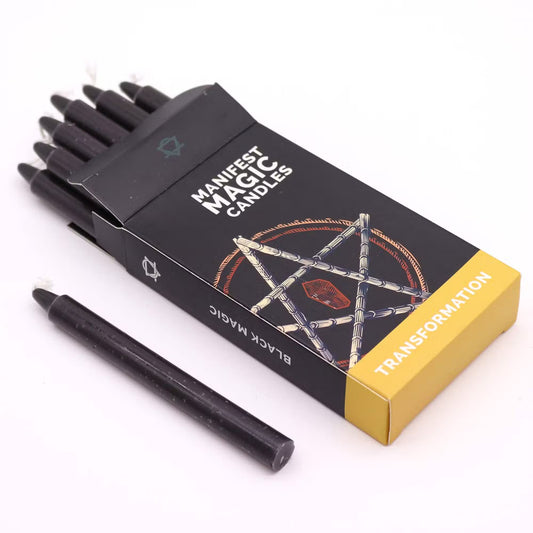 Manifest Spell Candles Transformation - Black (pack of 12)