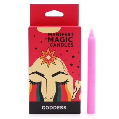 Manifest Spell Candles Goddess - Pink (pack of 12)