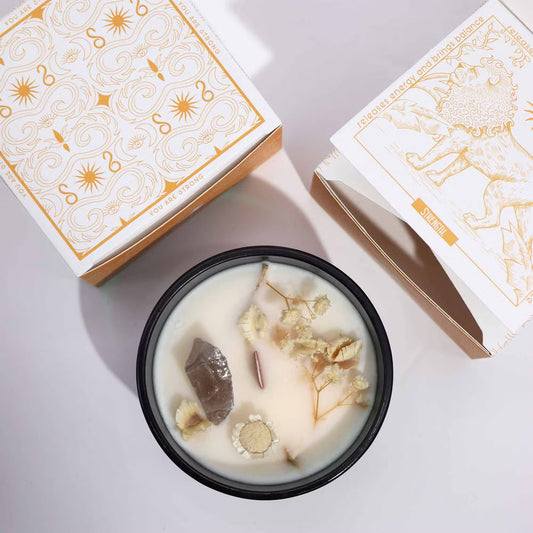 Strength Crystal Candle - Quartz & Jasmine