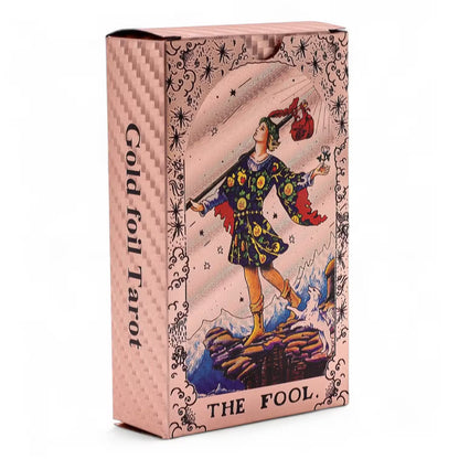 Pink Rose Gold Traditional Tarot Deck With Guidebook