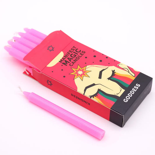 Manifest Spell Candles Goddess - Pink (pack of 12)